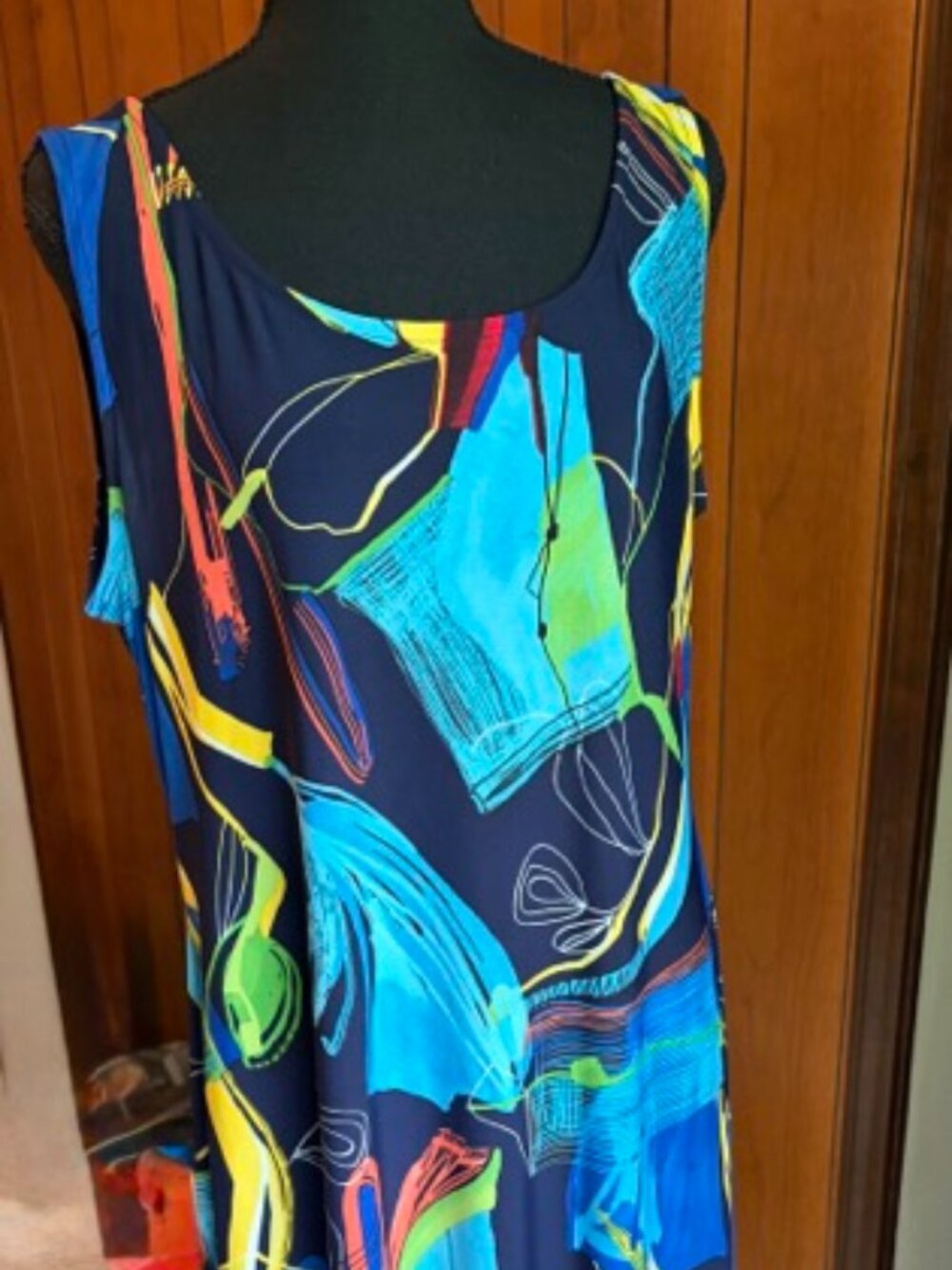 Multicolored art deco sundress